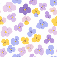 Saintpaulia pattern.Exquisite vector floral patterns.