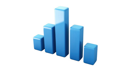 business graph with arrow on white background