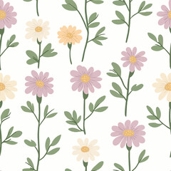 Cineraria  pattern.Exquisite vector floral patterns.