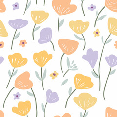 Calceolaria pattern.Exquisite vector floral patterns.