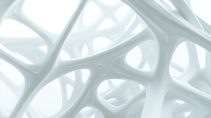 A complex, abstract, white, organic structure.