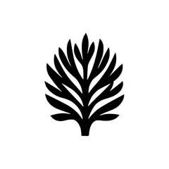 Minimalist Black and White Tree Logo Design