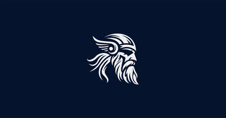 Nordic Mythology Head Logo