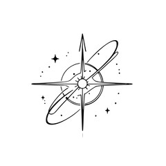 Celestial Compass: Minimalist Star Navigation Design