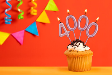 Candle number 4000 - Number of followers or likes