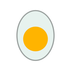 egg half flat icon illustration