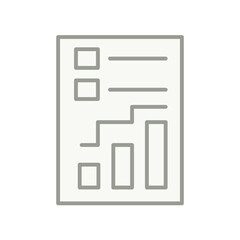 report flat icon illustration