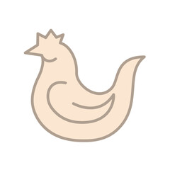 rooster flat icon illustration