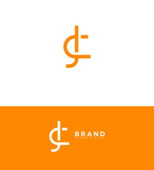 Abstract CJ Logo Design Modern, Minimalist, Linear, Intertwined, Stylish