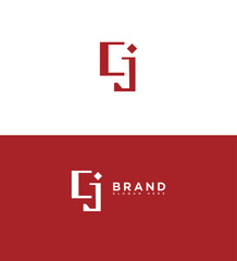 Modern Minimalist CJ Monogram Logo Design Brand Identity