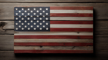 The American flag flutters beautifully.