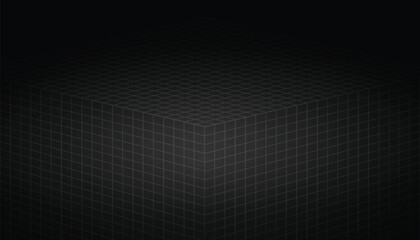 Black background with striped cubes in the darkness