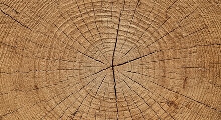 Fototapeta premium Detailed Tree Rings Pattern Revealing Growth and Age of the Wood Log