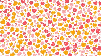 Colorful Heart Patterns in Various Shades for Celebratory and Romantic Themes