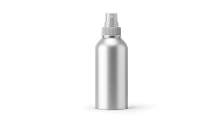 Sleek Silver Spray Bottle: Minimalist Design for Various Applications
