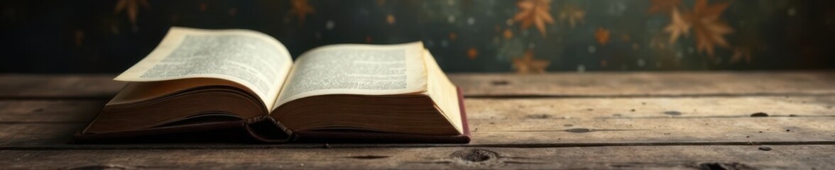 Obraz premium Textured paper background with blank book cover and spine, dimly lit room, publishing, room lighting