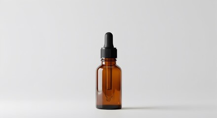 Amber Glass Dropper Bottle Mockup for Essential Oils and Serums