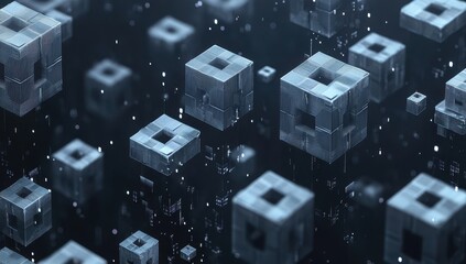 Abstract digital cubes