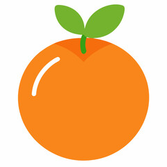 Orange vector icon isolated on white background