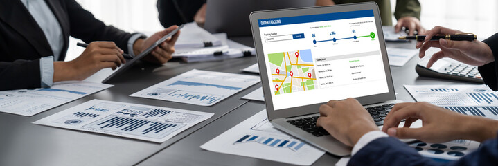 Delivery tracking system for e-commerce and brisk online business to timely goods transportation...
