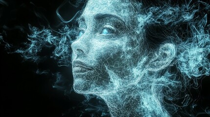 Mystical Woman Profile Portrait