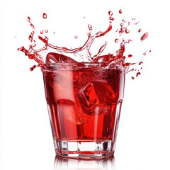 red wine splash in glass