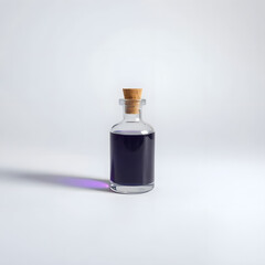 3D Dark İndigo Magic Potion Bottle for Fantasy Game