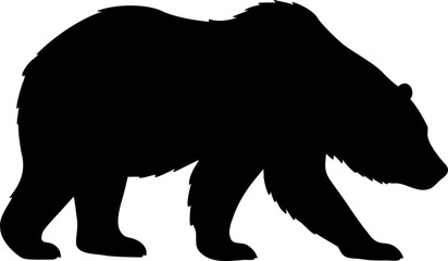 Bear silhouette walking vector image isolated graphic design 