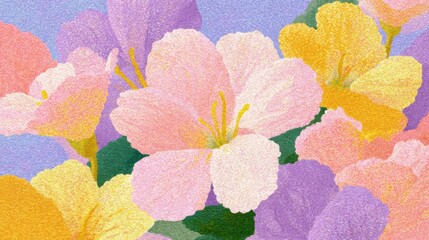 Dreamy macro floral mix in pink and yellow