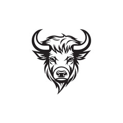 Fototapeta premium Vintage Buffalo Logo Vector Illustration
