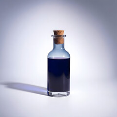 3D Dark İndigo Magic Potion Bottle for Fantasy Game