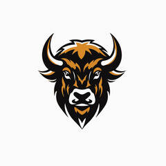 Minimalist Buffalo Logo Illustration