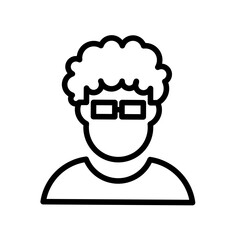 Man with glasses icon vector illustration