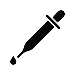 Black Dropper Icon Vector Set