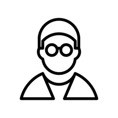 vector illustration of a man with glasses
