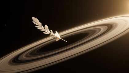 Feather in Cosmic Ring