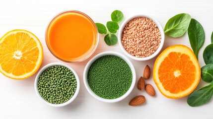 Healthy Foods Arranged For Nutritional Benefits