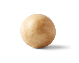 Fototapeta premium Natural Smooth Sphere Object on White Background Ideal for Minimalist and Artistic Designs