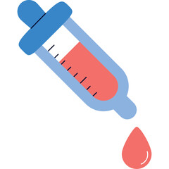 Flat Design of Blood Test Tube for Medical Use