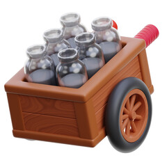 Wheelbarrow  3D Icon
