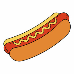  Hot dog vector illustration