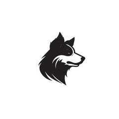 Fototapeta premium Flat Dog Head Logo Vector on White