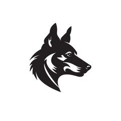 Naklejka premium Minimalist Dog Logo Illustration