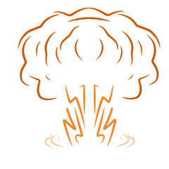 Abstract illustration of an explosion with dynamic lines and curves, symbolizing energy and impact