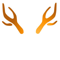 Abstract illustration of orange antlers with a gradient effect, symbolizing nature and wildlife themes