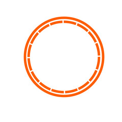 Abstract orange circular design with dynamic motion effect on a white background