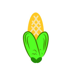 Cartoon illustration of a pineapple with vibrant green leaves against a white background