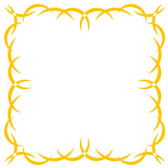 Decorative yellow border design with intricate patterns suitable for invitations or backgrounds