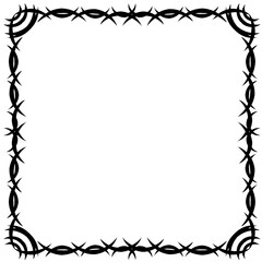 Ornate black border design featuring intricate patterns, suitable for framing artwork or documents