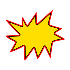 Vibrant comic-style explosion graphic with bold colors, ideal for dynamic media and design projects